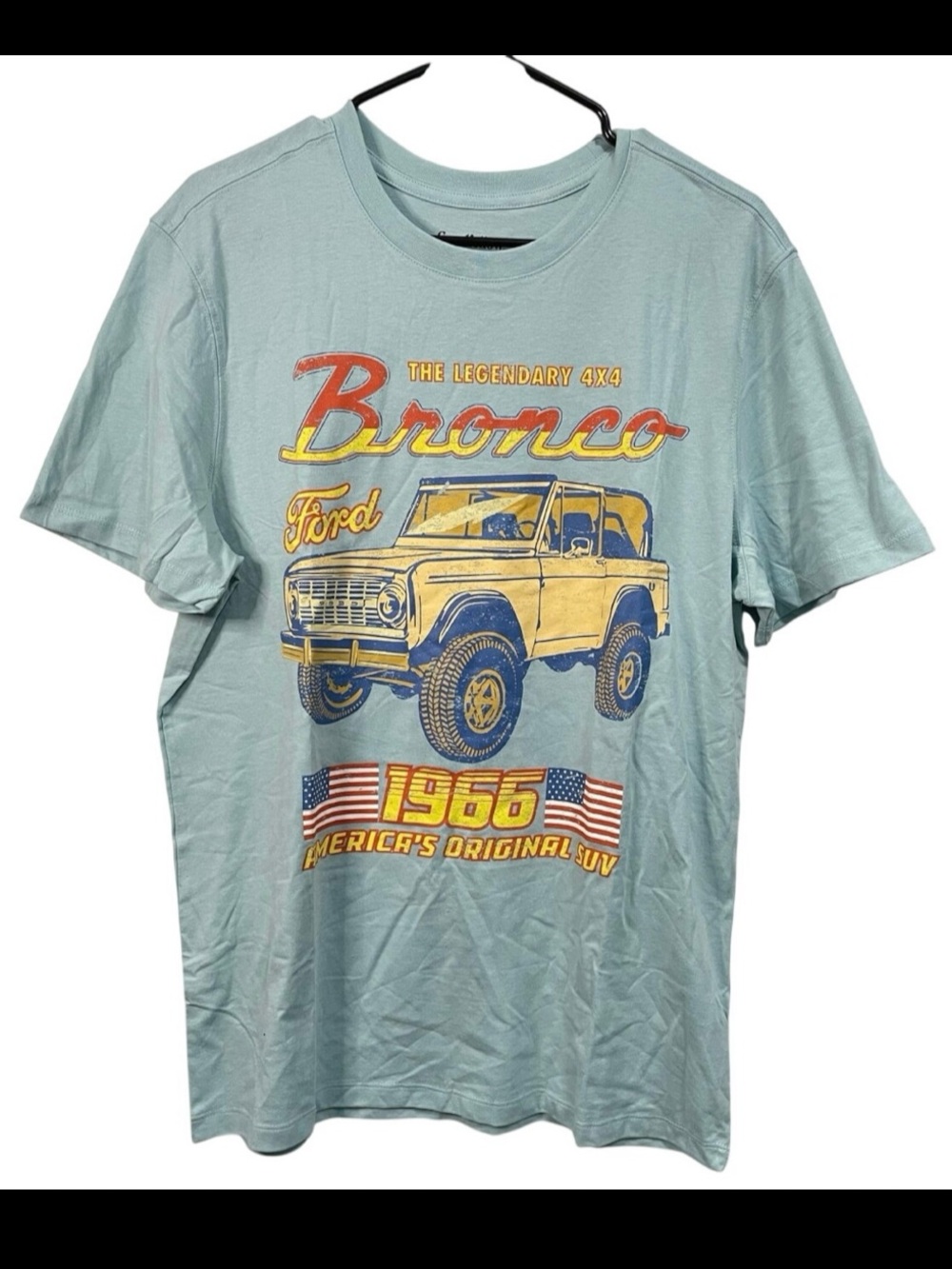 Goodfellow & Co Bronco Graphic Tee - Light Blue and Yellow